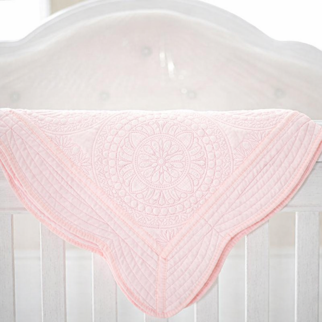 Heirloom Baby Quilt with Custom Embroidery