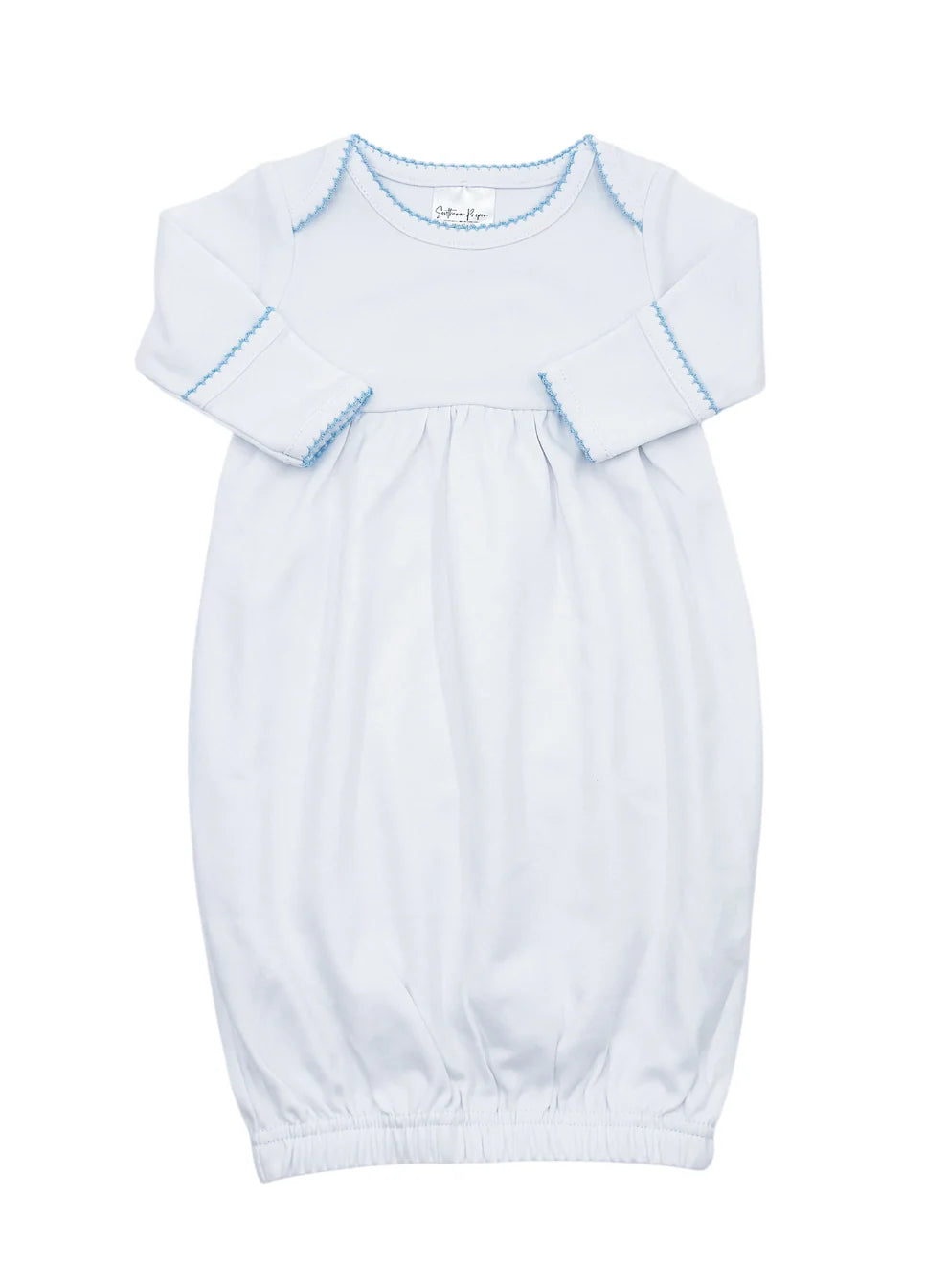 Picot trim gown