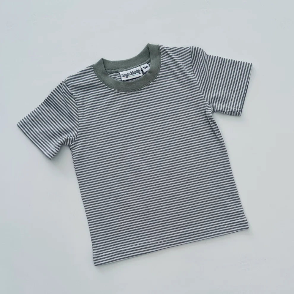 Knit Stripe Short Sleeve Shirt with Packer design