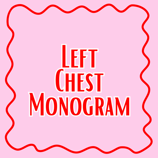 Left chest monogram