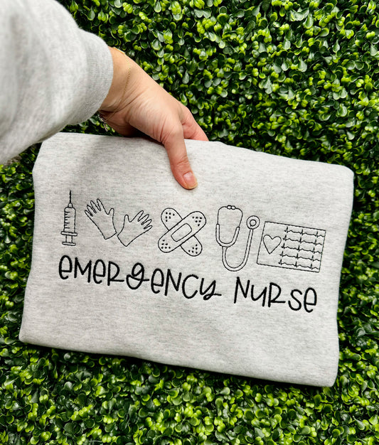 Emergency Nurse Crewneck Sweatshirt