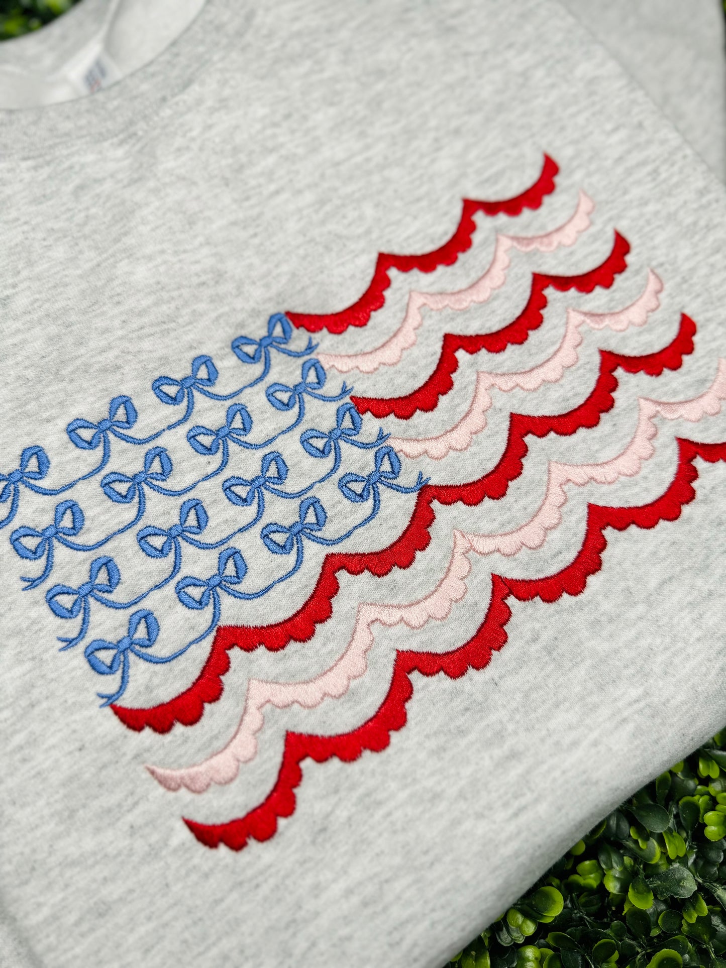Patriotic flag crewneck