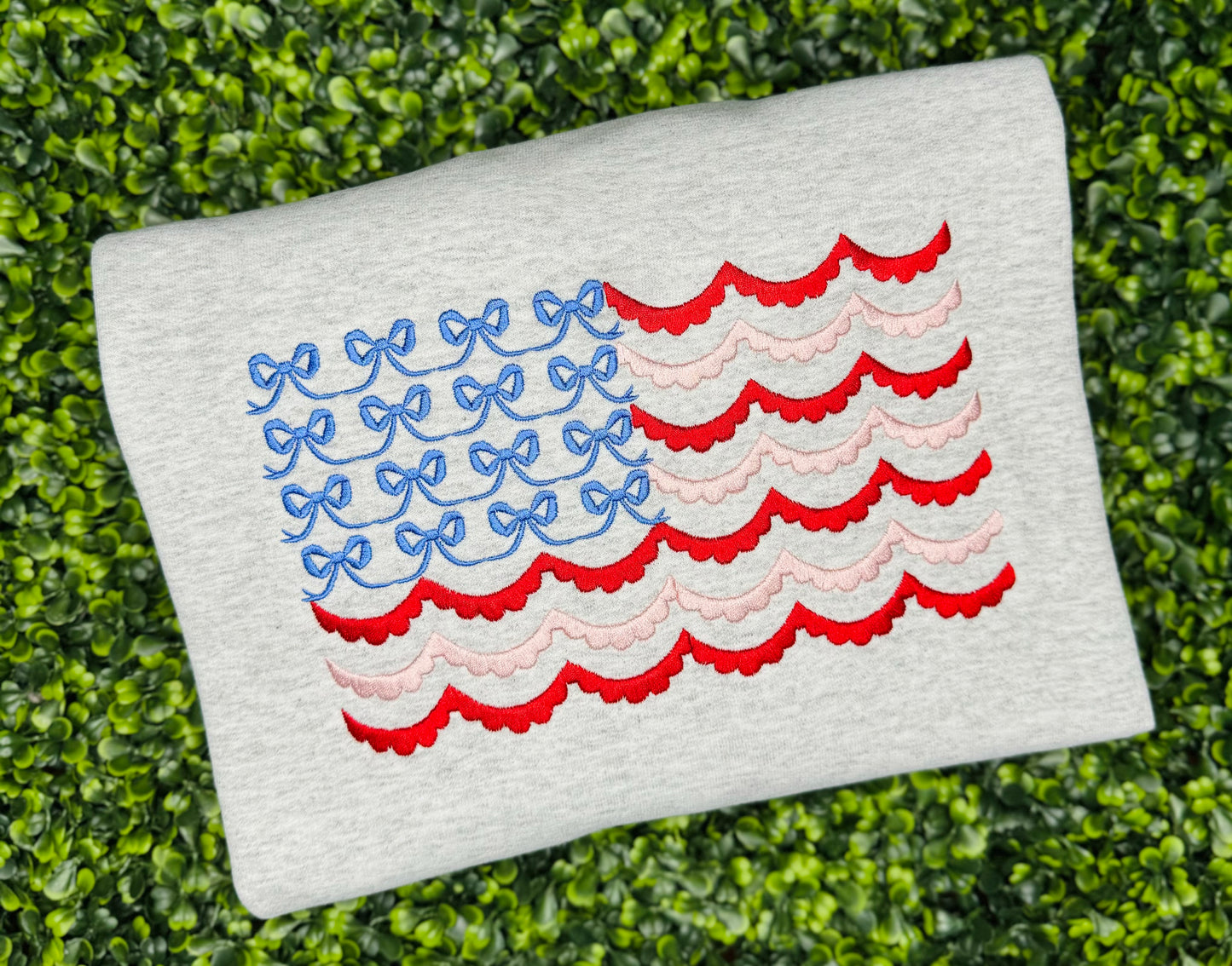 Patriotic flag crewneck