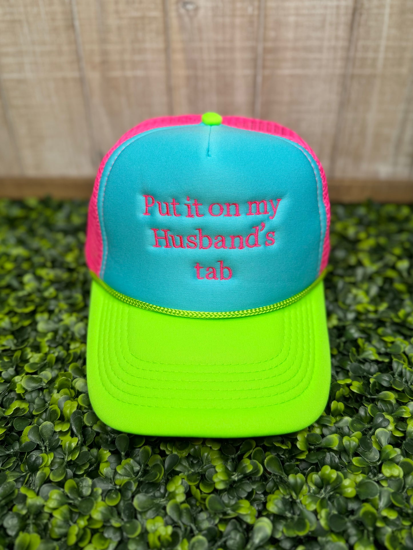 Put it on my Husbands tab Foam trucker hat