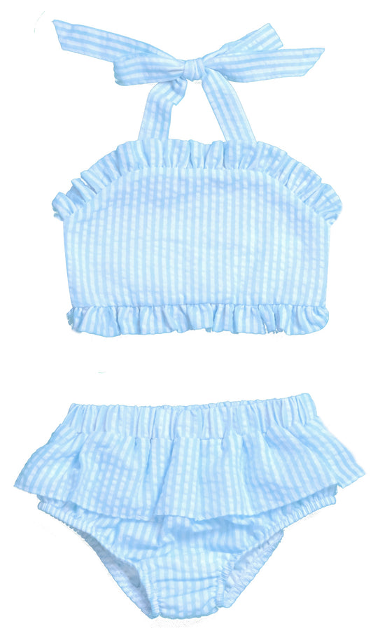 Girls Seersucker Bathing suit