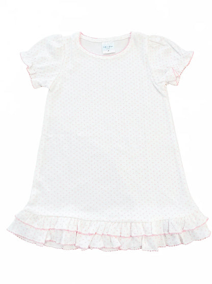 Bitty dot dress with monogram